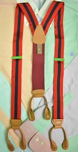 Trafalgar Red/ Navy Repp Stripe Braces - Picture 1 of 2