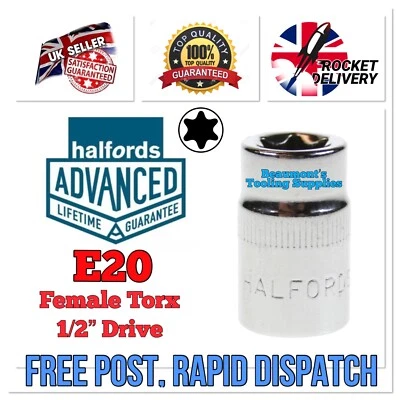 E20 E-Torx Female Torx 1/2 Socket Halfords Advanced Professional Tool *FREE POST - Image 1 of 3
