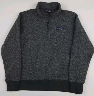 Patagonia Grey Wool Blend Fleece Knit Zip Pullover Sweatshirt Tech Outdoors M - Image 1 of 4