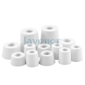 4pcs White Rubber Machine Foot Pad Feed Non-slip Chassis Conical Protector Table - Picture 1 of 4