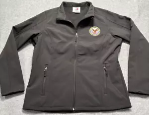 US Dept of Veterens VA Jacket Womens Large Shortshell Coat Black Uniform Patch - Picture 1 of 8