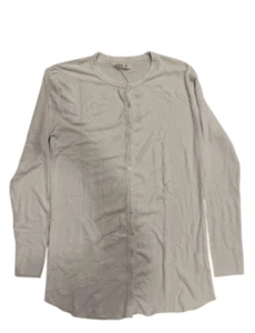 Coco Blanc White Ribbed Button Tee Girl Size 20 - Picture 1 of 2