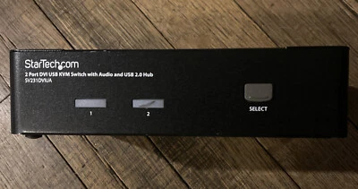StarTech.com SV231DD2DUA 2 Port Dual DVI USB KVM Switch Audio USB Hub See Desc Q - Image 1 of 3