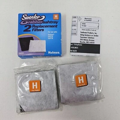 Holmes HAP75 / HAP76 REPLACEMENT CARBON FILTERS Smoke Grabber Ashtray 1 Pk Of 2 - Image 1 of 4