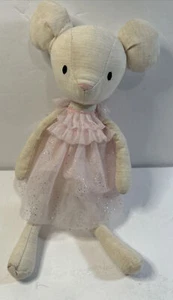 Jellycat JOLIE MOUSE Pink Glittery Netted Dress 12" Lovey Hard To Find PL3 - Picture 1 of 7