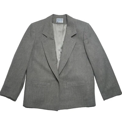 Chaqueta Blazer Vintage Pendleton Lana Talla 18W Gris Abotonada Hecha en Estados Unidos Para Mujer’s Foto 1 de 4