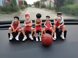 5PCS Set SLAM DUNK SHOHOKU Basketball Team Figure Car Dashboard Decor Gifts - Picture 1 of 5