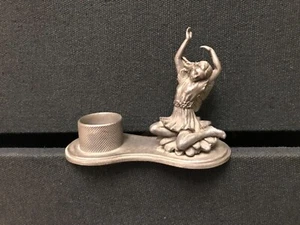Vintage fairy figurine metal candle holder, paper weight - Picture 1 of 8