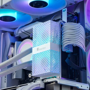 RAM Cooler with Dual 50mm Fan for DDR4 DDR5 Cooling (White With ARGB) UK - Bild 1 von 8
