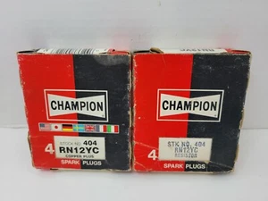 404 RN12YC Champion Copper Plus Resistor Spark Plugs (4 In The Packet) 8 Total - Picture 1 of 9