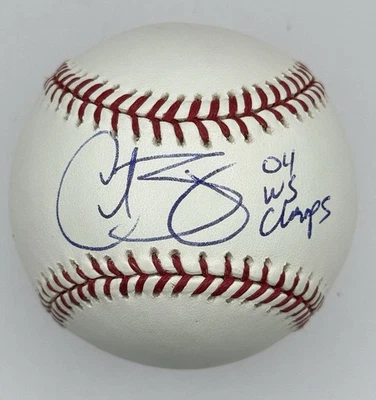 Curt Schilling Autographed Baseball w/Inscription '04 WS Champs' JSA COA - Image 1 of 4