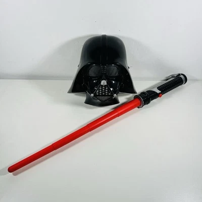 Star Wars Darth Vader Mask and Red Lightsaber Bundle Fancy Dress Costume - Image 1 of 4