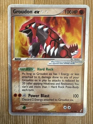 Groudon ex - 93/100 - Pokemon Crystal Guardians Ultra Rare DAMAGED - Image 1 of 2