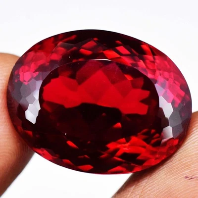 Certified 50+ Ct Oval Natural Almandine Red Garnet 23.25x18.12 MM Loose Gemstone - Image 1 of 4