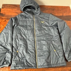 L.L.Bean Men's Blue Hooded Puffer Jacket Size L Winter Casual - Picture 1 of 5