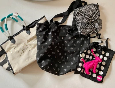 lot 4 Victoria's Secret PINK bags beach bag tote bag backpack - Image 1 of 4
