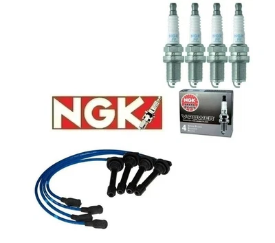 For Acura Integra NGK Blue Spark Plug Wire Set HE82+NGK V-Power Spark Plugs - Image 1 of 3
