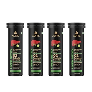 Auric Integratore Detox Fegato 80 Compresse Acqua Frizzante con 10 Erbe Ayurvediche - Foto 1 di 7