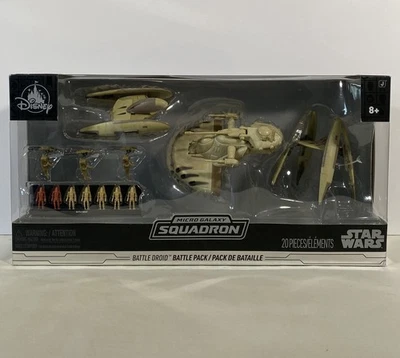 Star Wars Micro Galaxy Squadron BATTLE DROID BATTLE PACK EXCLUSIVO DE DISNEY Foto 1 de 4