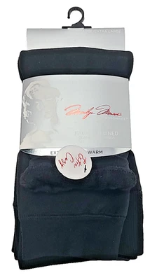 Leggings Marilyn Monroe Forrados Negros Acogedores y Cálidos Nuevos en Paquete Talla L/XL Foto 1 de 4
