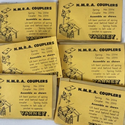 Varney NMRA Kit Acopladores 2594 2595 Muelle y Acoplador Lote De Colección Modelo Ferrocarril Foto 1 de 3