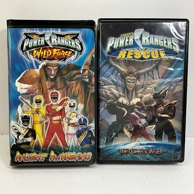 Lot of 2 Power Rangers Lightspeed Rescue & Lost Wild Force VHS Fox Kids Tested - Image 1 of 3