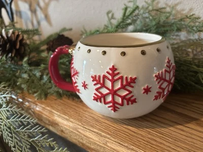 NEW Williams Sonoma Snowflake Figural Ornament Mugs Twas the Night - Image 1 of 4