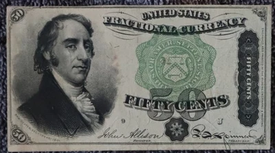 US 50c Dexter Fractional Currency Note - 4th Issue (1869-1875) - Image 1 of 2
