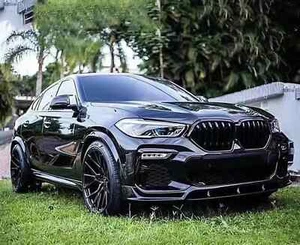 BMW G06 X6 M Sport Front Spoiler Wing Carbon Fiber Style 2020+ - Picture 1 of 2