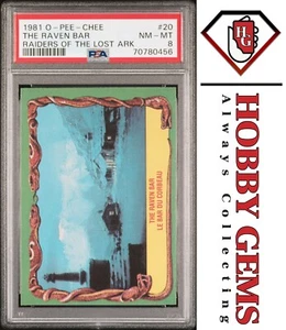 THE RAVEN BAR PSA 8 1981 O-Pee-Chee Raiders of the Lost Ark #20 - Picture 1 of 3