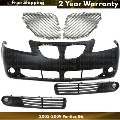 Front Bumper Cover & Grille Assembly Kit For 2005-2009 Pontiac G6 - Image 1 of 4