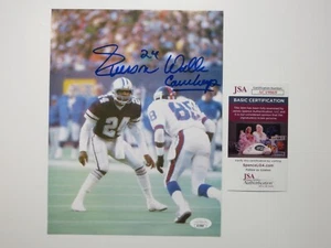 EVERSON WALLS SIGNED 8x10 DALLAS COWBOYS vs NY GIANTS PHOTO JSA COA - Picture 1 of 4