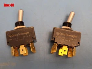 2 PCS - Carling  3 POS Toggle Switch 1926R - Red 12V LED in toggle - Picture 1 of 3