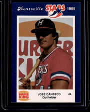 1985 Burger King Huntsville Stars #NNO Jose Canseco Near mint or better