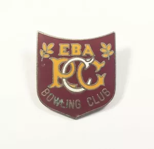 Insignia vintage EBA esmalte de club de bolos pin back tazones deportivos - Imagen 1 de 2