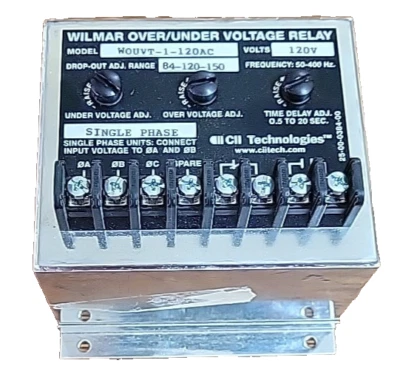 Wilmar WOUVT-1-120AC Voltage Relay CII Technologies Single Phase Tyco - Image 1 of 4