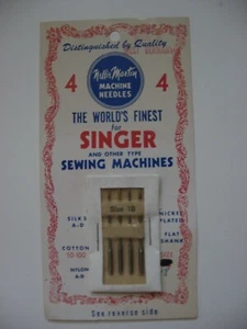 Vintage Nellie Martin machine needles Germany Sealed card #18 ENGLISH ZONE - Picture 1 of 11