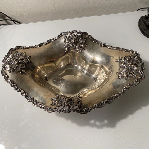 Baltimore Sterling Silver Repousse Victorian Floral Design 630 Grams Cover