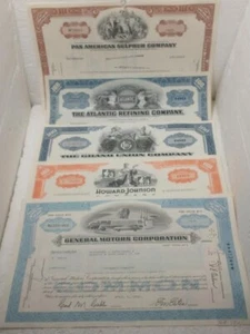 1958-80 Original 5 Major Corps Stk CTFs cxl NM Great for FRAMING Vintage - Bild 1 von 8