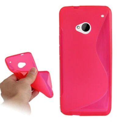 Handy Hülle Schutz Case Cover TPU Schutzhülle Bumper für Handy HTC One M7 - Bild 1 von 3