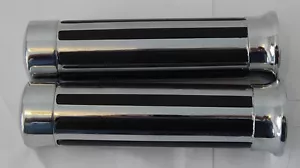 Motorcycle Handlebar Grips Bufffalo grips Chrome 7/8" 150MM (5.9") long Emgo - Picture 1 of 1