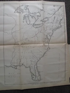 Bucht von Mexiko Faltkarte Kolonialgeschichte Albany New York 1857 22 x 18 cm - Bild 1 von 4