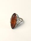 Amber Ring Vintage Womens Jewelry USSR Collectibles amber ring soviet Size 8