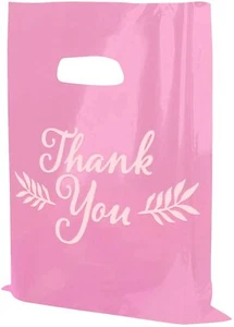 Houseables Thank You Merchandise Bags, Plastic, 16” x 18”, 100Pk, 1.75 Mil Thick - Picture 1 of 9