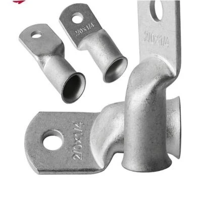 Wire Connector 2/0AWG 1/4" Ring Battery Terminals Crimp Tinned Copper Lugs 10PCS - Image 1 of 4