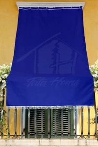 Tenda da Sole da Esterno Balcone Veranda con Anelli tinta unita BLU - Imagen 1 de 6