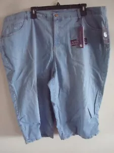 Damas Gloria Vanderbilt Skimmer Capris Talla 24W Lavado Ligero - Imagen 1 de 2