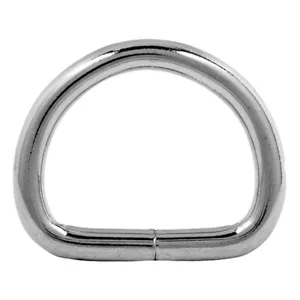 "Anillo en D soldado de acero inoxidable de 2"" - resistente, 6 mm de grosor, resistente a la corrosión" - Imagen 1 de 2