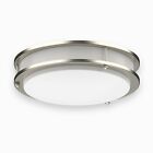 LED Ceiling Light 4000K Flush Mount Fixture Dimmable Double Ring 10