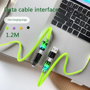 PD Fast Cable Charger Charging 100W USB Type C Multi for iPhone 4 in 1 Samsung ↷ - Picture 1 of 18